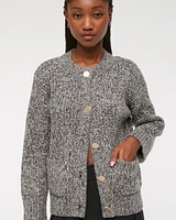 Relaxed Hardware Crew Cardigan