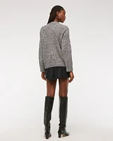 Relaxed Hardware Crew Cardigan