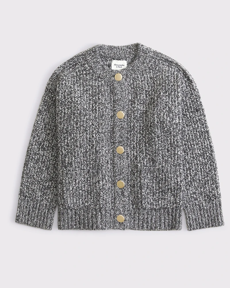 Relaxed Hardware Crew Cardigan