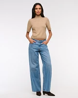 Lurex Mockneck Sweater Tee