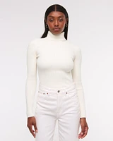 LuxeLoft Slim Ribbed Turtleneck Top