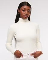 LuxeLoft Slim Ribbed Turtleneck Top