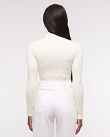 LuxeLoft Slim Ribbed Turtleneck Top