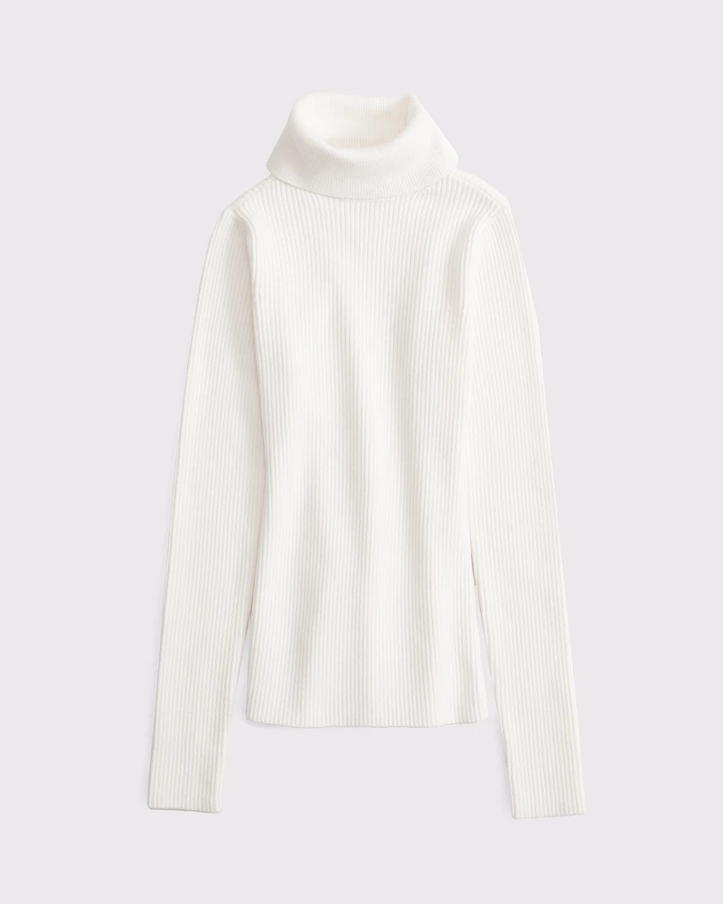 LuxeLoft Slim Ribbed Turtleneck Top