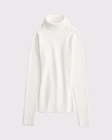LuxeLoft Slim Ribbed Turtleneck Top