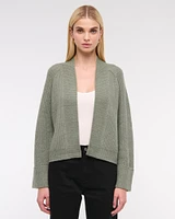 Ribbed Non-Closure Cardigan