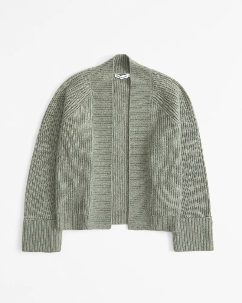 Ribbed Non-Closure Cardigan