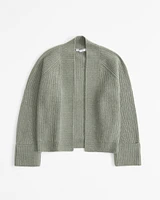 Ribbed Non-Closure Cardigan