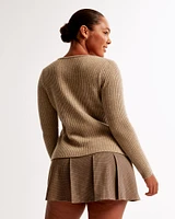 Ribbed Skimming Cardigan