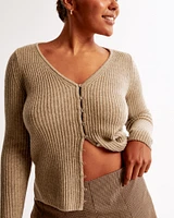 Ribbed Skimming Cardigan