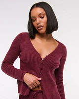 Ribbed Skimming Cardigan