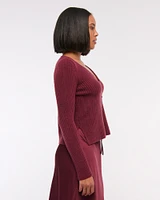 Ribbed Skimming Cardigan