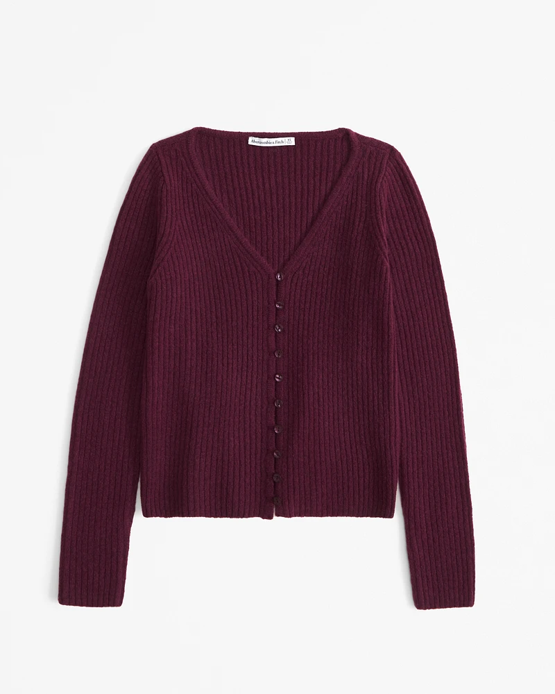 Ribbed Skimming Cardigan