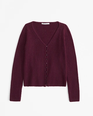 Ribbed Skimming Cardigan