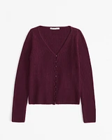 Ribbed Skimming Cardigan