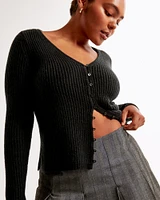 Ribbed Skimming Cardigan