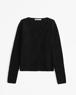 Ribbed Skimming Cardigan