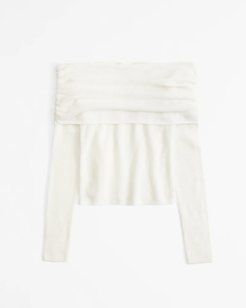 Merino Wool-Blend Off-The-Shoulder Top