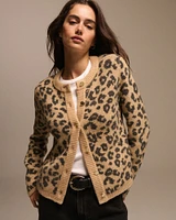 Leopard Crew Cardigan