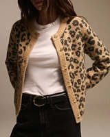 Leopard Crew Cardigan