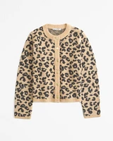 Leopard Crew Cardigan