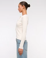 Slim Henley Sweater Top