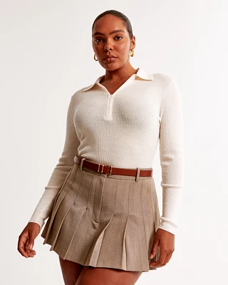 Merino Wool Half-Zip Polo