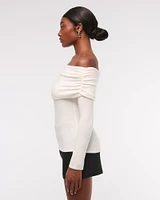 Foldover Off-The-Shoulder Sweater