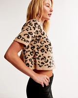 Leopard LuxeLoft Short-Sleeve Cardigan