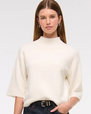 Boucle Mockneck Sweater Tee