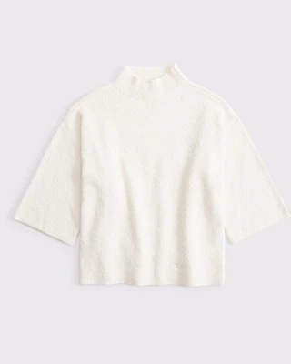 Boucle Mockneck Sweater Tee