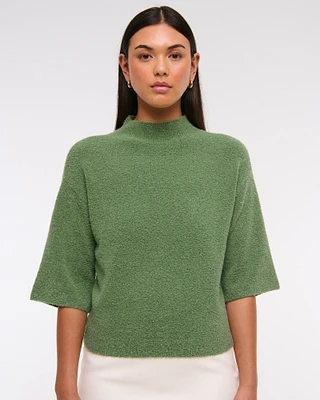 Boucle Mockneck Sweater Tee