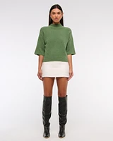 Boucle Mockneck Sweater Tee