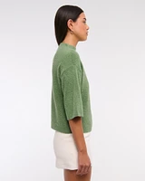 Boucle Mockneck Sweater Tee