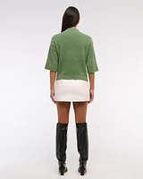 Boucle Mockneck Sweater Tee