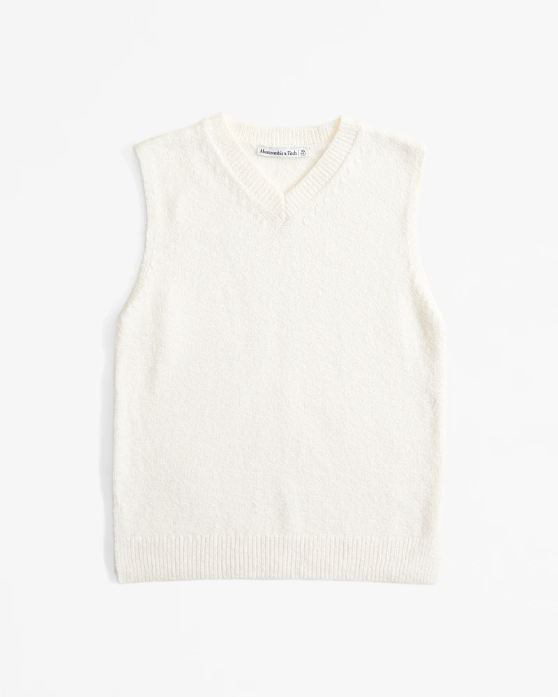 Textural V-Neck Sweater Vest