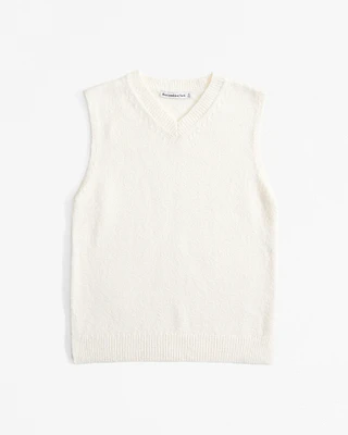 Textural V-Neck Sweater Vest