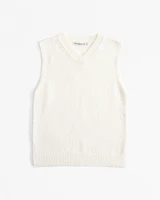 Textural V-Neck Sweater Vest