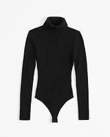 Long-Sleeve Turtleneck Ribbed Bodysuit