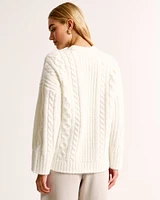 Cable Crew Lounge Sweater