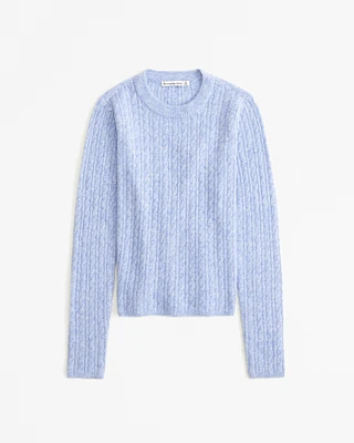 Slim Cable Crew Sweater