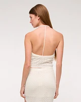Crochet-Style Open Back Tank