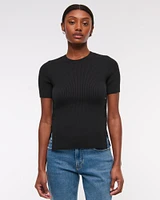 LuxeLoft Side-Button Sweater Tee