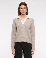 Easy Long-Sleeve Sweater Polo