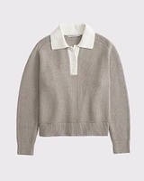 Easy Long-Sleeve Sweater Polo