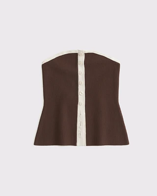 Ottoman Button-Through Tube Top