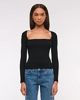 The A&F Ava Long-Sleeve Sweater Top