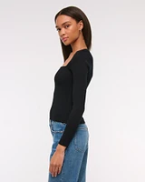 The A&F Ava Long-Sleeve Sweater Top