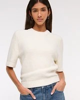 The A&F Madeline Textural Crew Sweater Tee