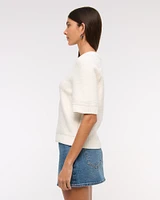 The A&F Madeline Textural Crew Sweater Tee